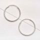 Classic 92.5 Sterling Silver Hoop Bali Earrings For Women