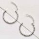 Glossy 92.5 Sterling silver Bali Earrings Hoops Every Day Office Wear