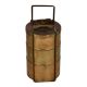 Brass Three Tier Tiffin Box Kitchen Collectable