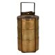 Brass Three Tier Tiffin Box Kitchen Collectable