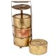 Brass Ring Tiffin Box With Four Containers and metal Frame
