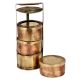 Brass Tiffin Box Lunch Box With Four Compartments And Thick Frame
