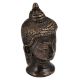 Black Brass Buddha Head Meditation Statue