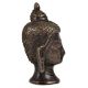 Black Brass Buddha Head Meditation Statue