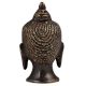 Black Brass Buddha Head Meditation Statue
