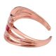 92.5 Sterling silver Toe Ring American Diamond Pink Tourmaline Studded Bichua Rose Gold  polish (Pair)