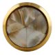 Natural Shell Brass Dresser Knob