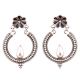 92.5 Sterling Siler earrings Chandbal With Diya And Floral Stud Danglers For Girls