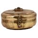 Old brass Round Brass Tiffin Box Engraved Design Handle And Latch