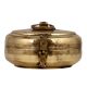 Hand Engraved Brass Round Brass Tiffin Box With Handle And Latch