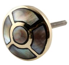 Black shell And Round Golden Brass Metal Cabinet Knobs