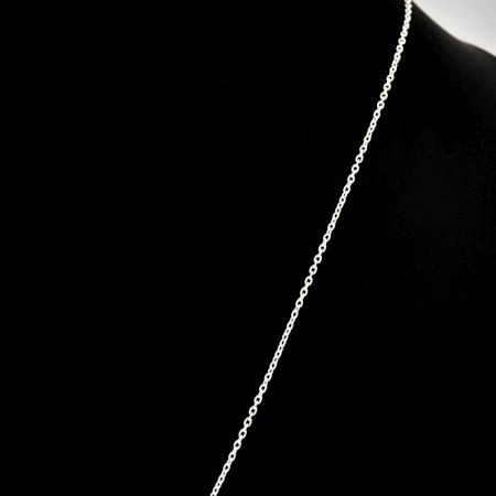 Delicate 92.5 Sterling Silver Chain With a Single Floral Round Crystal