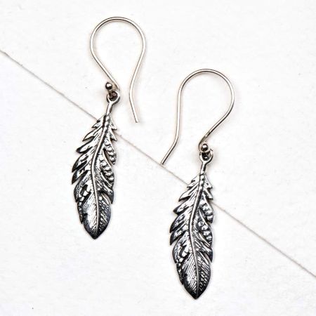 Long leaf 92.5 Sterling silver daily Wear earrings