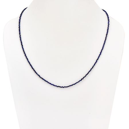 Navy Blue Lapiz Lazuli Single Strand Necklace