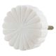 Round White Stone Floral Pattern Cabinet Knobs