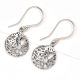 Round 92.5 Sterling Silver Filigree Earrings For Women