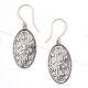 Oval Filigree floral 92.5 Sterling silver Earrings