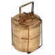 Two Tier Brass Tiffin Box With Metal Frame And lock