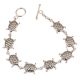 Contemporary Tortoise Charms 92.5 Sterling Silver Bracelets