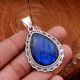 Labradorite Gemstone 92.5 Sterling Silver Handmade Pendant