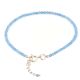 Blue Chalcedony Beaded Bracelet With Extension Chain