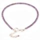 Elegant Amethyst beaded bracelet with extension chain