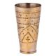 Hand Carved  Dotted Brass Lassi Glass Cup For Home Decoration