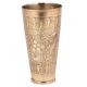 Carved Fruits And Leaved Brass Lassi Glass Cup