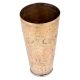 Brass Lassi Glass Cup With Faded Abstract Design For Home Decoration