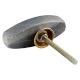 Oval Grey Stone with Brass Plates Knobs