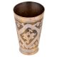 Traditional  Brass Lassi Glass Cup Flower Design Pattern