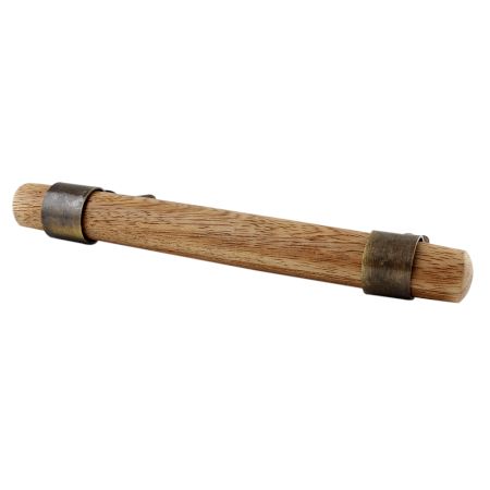Natural T Bar Wood Brass Handles (6 Inch)