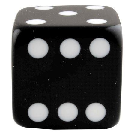 Black Six Sided Dice Resin Cabinet Knobs