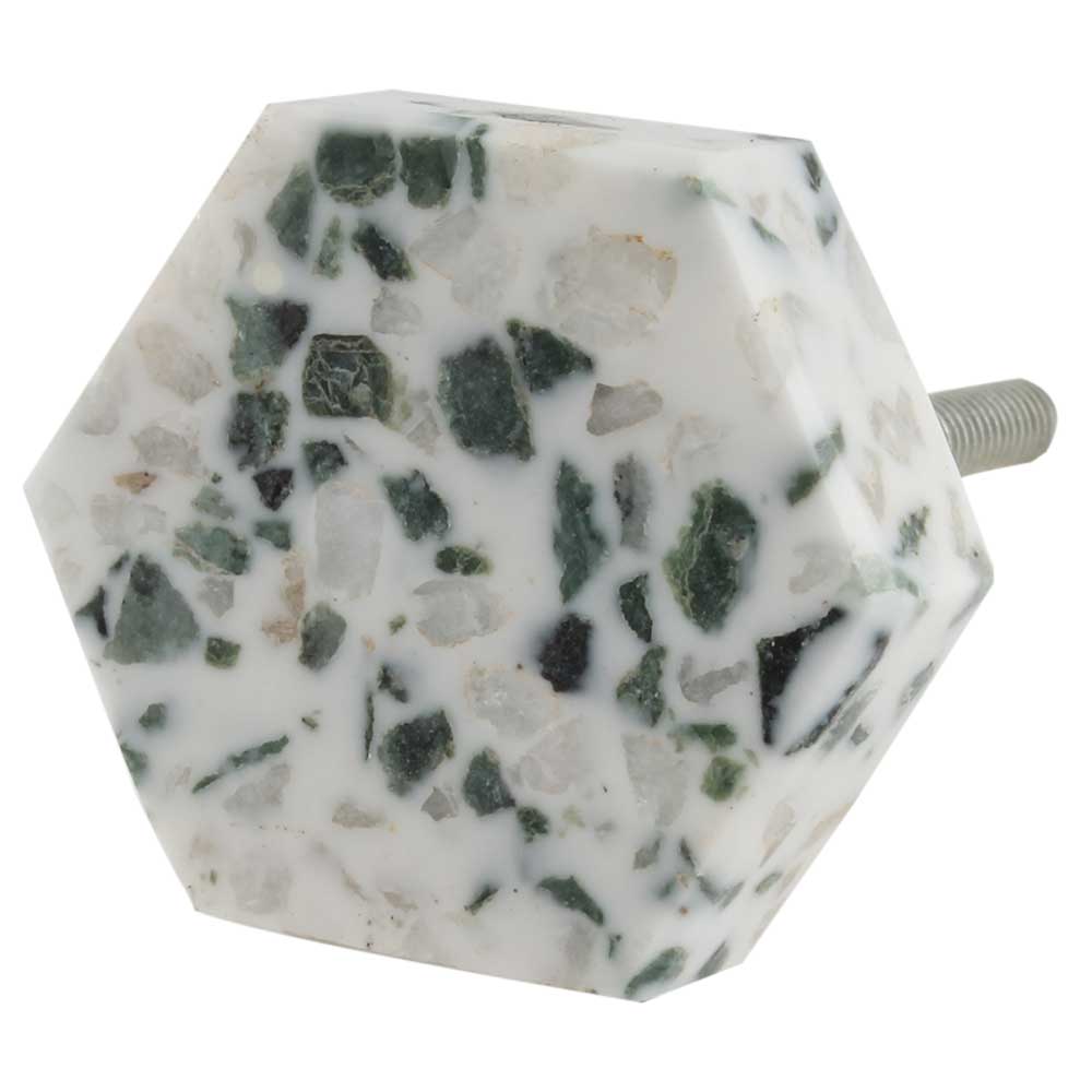 Terrazzo Marble Hexagon Cabinet Knobs