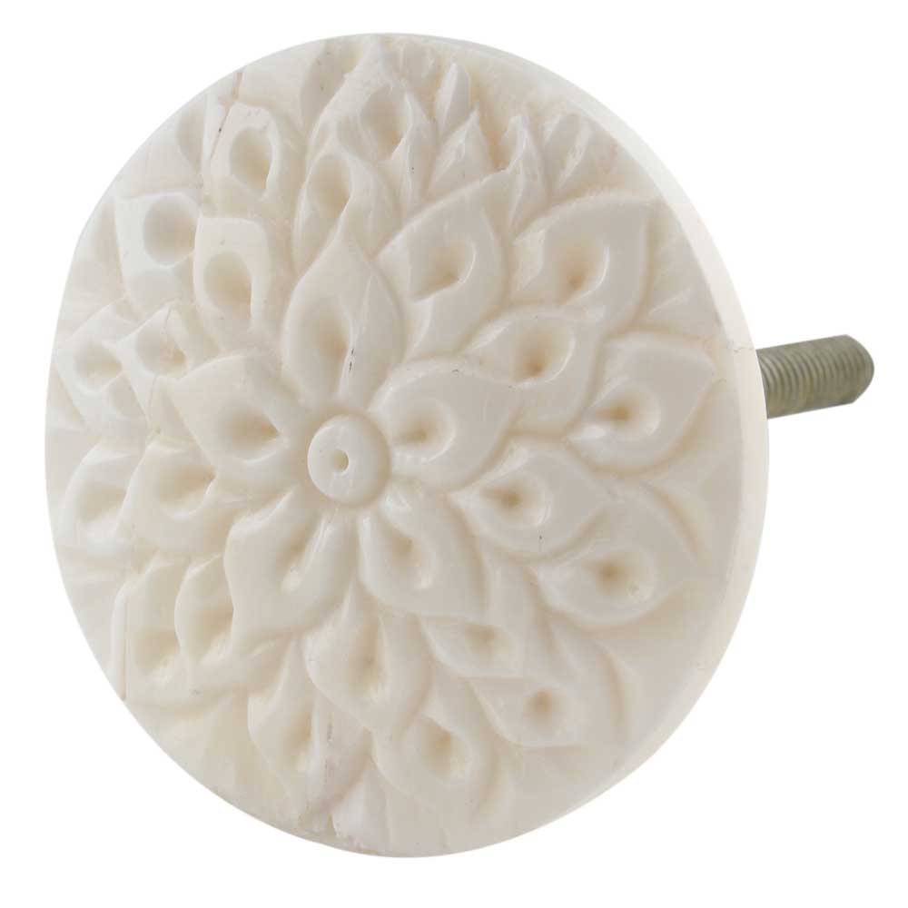 Cream Calendula Bon Bon Bone Cabinet Knobs