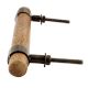 Natural T Bar Wood Brass Handles (6 Inch)