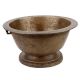 Round Brass Flower Pot With A Single Ring