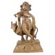 Brass Standing Krishna Statue With His Cow And Flute