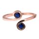 92.5 Sterling Silver Toe Rings Twisted Round Tanzanite Studded Women Jewelry (Pair)