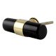 Black Resin And Brass Tube Drawer Knob
