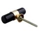 Black Resin And Brass Tube Drawer Knob