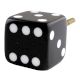Black Six Sided Dice Resin Cabinet Knobs