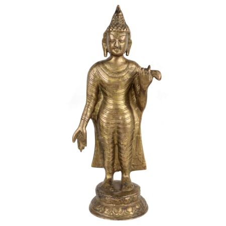 Brass Standing Buddha Statue