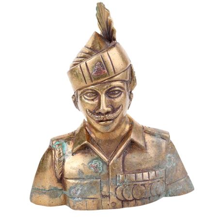 Brass Indian Solider Statue Guard For Home Decoration