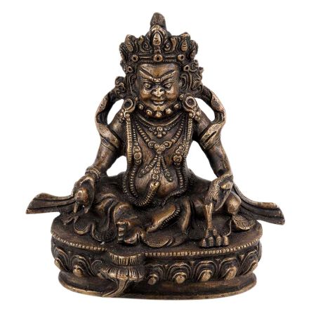 Handmade Brass Lord Kuber Tibetan Statue