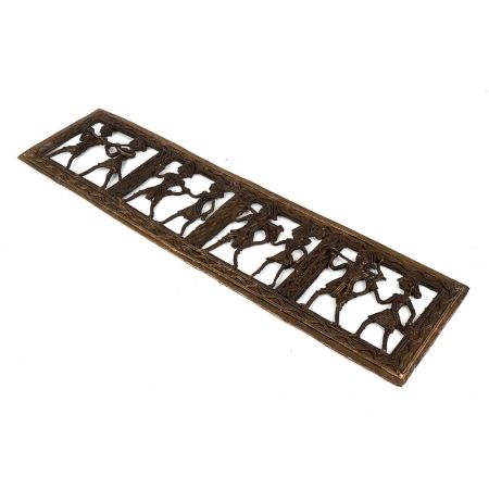Brass Wall Decor Dhokra Folk ArtÂ With Tribal Figurines