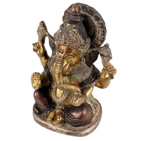 Brass Ganesha Statue Puja Offering For Temple Decoration