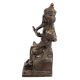 Brass Sitting Lord Ganesha Statue Idol In Dark Finish