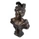Brass European Lady Bust Statue