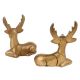 Vintage Brass Deer Statues Sitting Statue In Pair